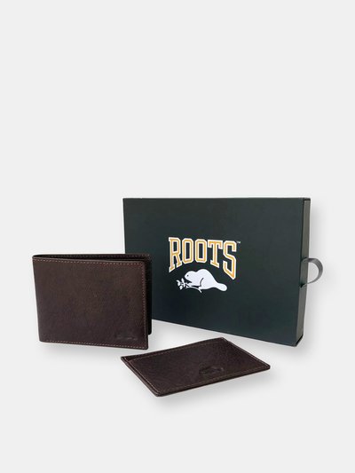 Roots Mens Leather Wallet & Card Holder Set product