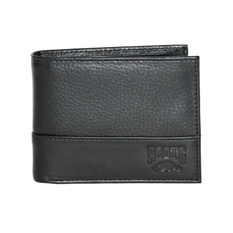 Shop Roots Mens Slim Wallet With Non Removable Top Flap Black