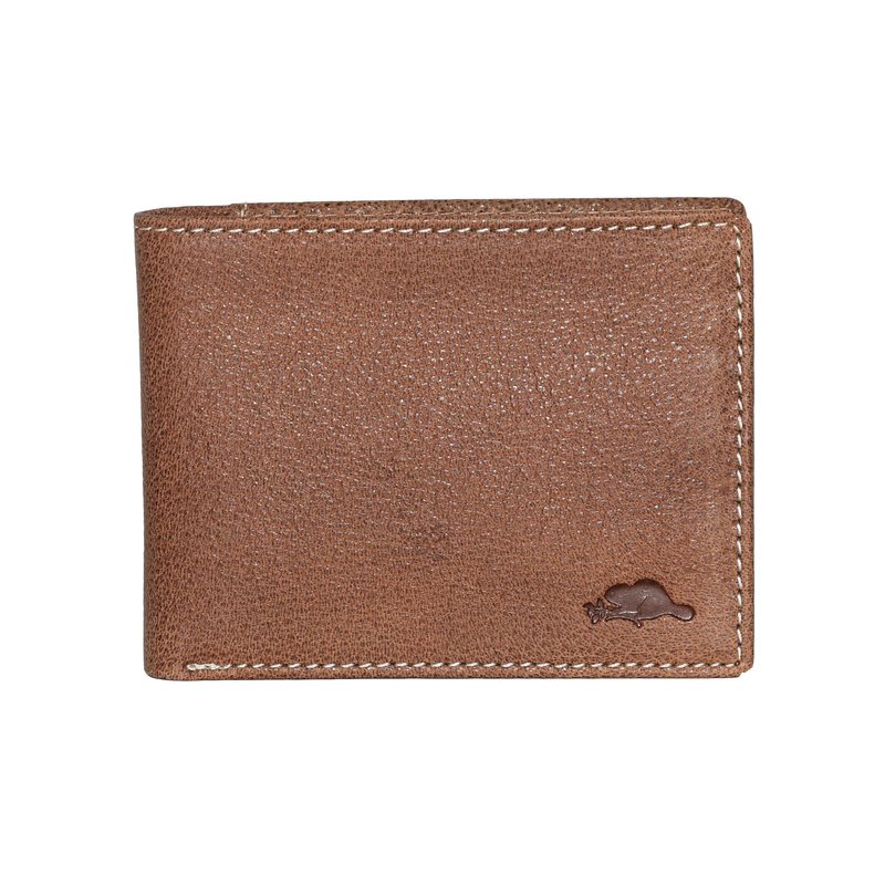Shop Roots Men's Leather Slim Id Wallet In Brown
