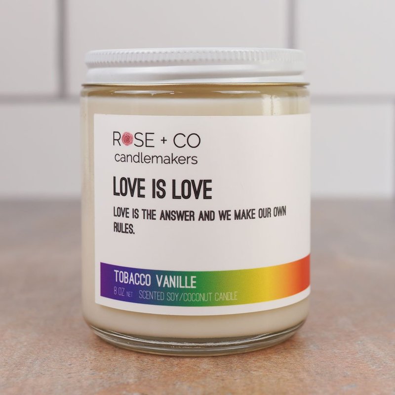 Rose + Co. Candlemakers Love Is Love Candles