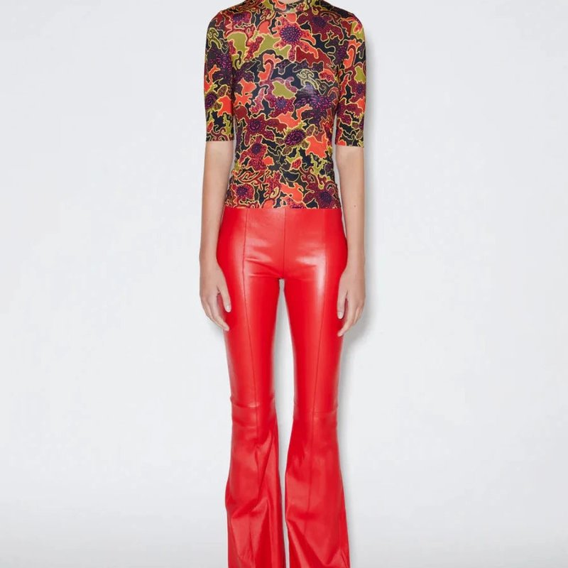 Rosetta Getty Floral Camo-print T-shirt In Red