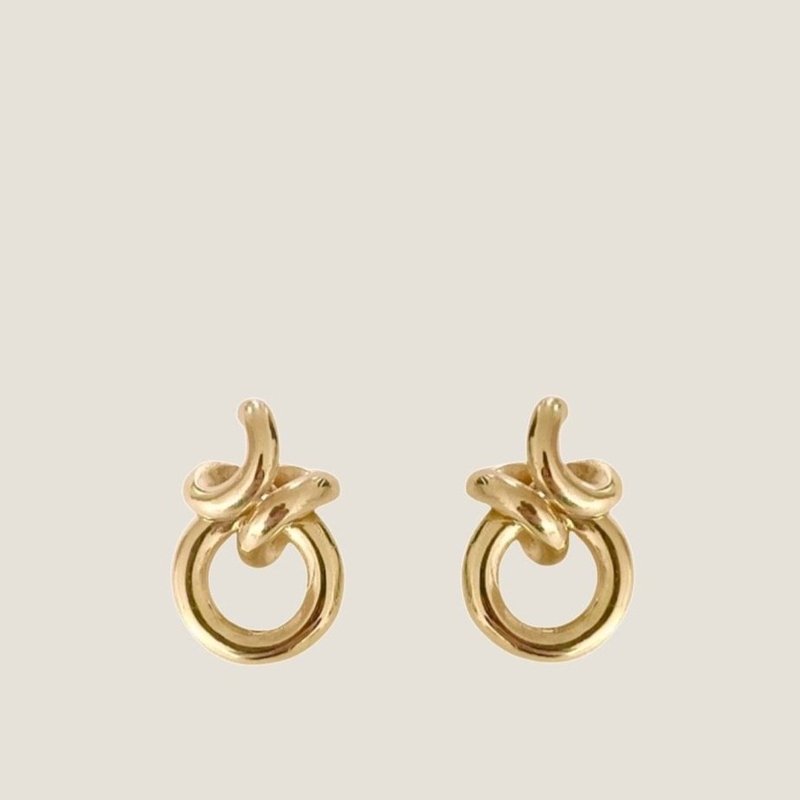 Ruddock Rollo Link Earrings In Gold