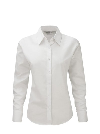 Russell Russell Collection Ladies/Womens Long Sleeve Easy Care Oxford Shirt (White) product