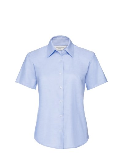 Russell Russell Collection Ladies/Womens Short Sleeve Easy Care Oxford Shirt (Oxford Blue) product