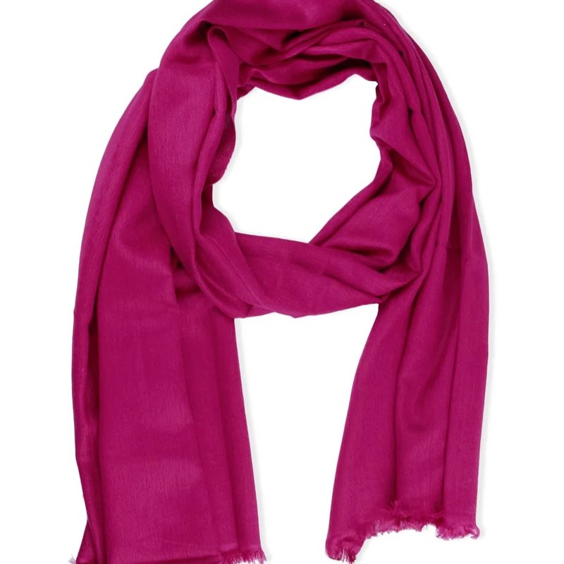Saachi Style Cashmere Silk A Eyelash Scarf In Purple