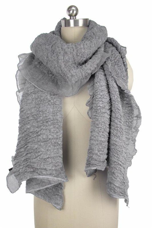 Saachi Style Catch A Wave Scarf In Grey