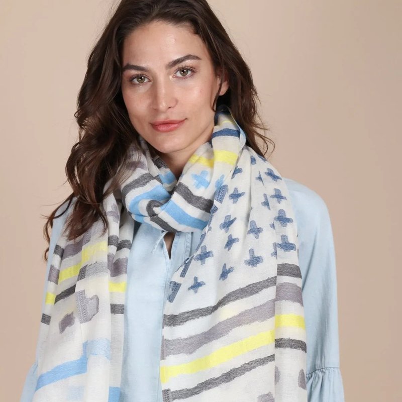 Saachi Style Crossing Paths Scarf In Yellow