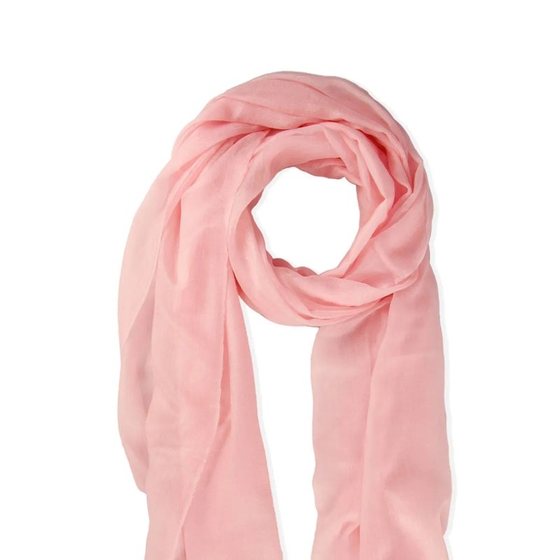 Saachi Style Delicate Solid Cashmere Scarf In Pink