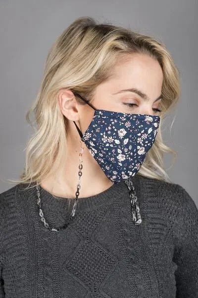 Saachi Style Elena Convertible Mask Chain In Black