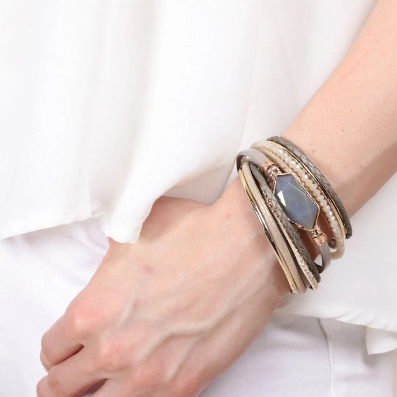 Saachi Style Endless Dream Double Wrap Bracelet In Brown