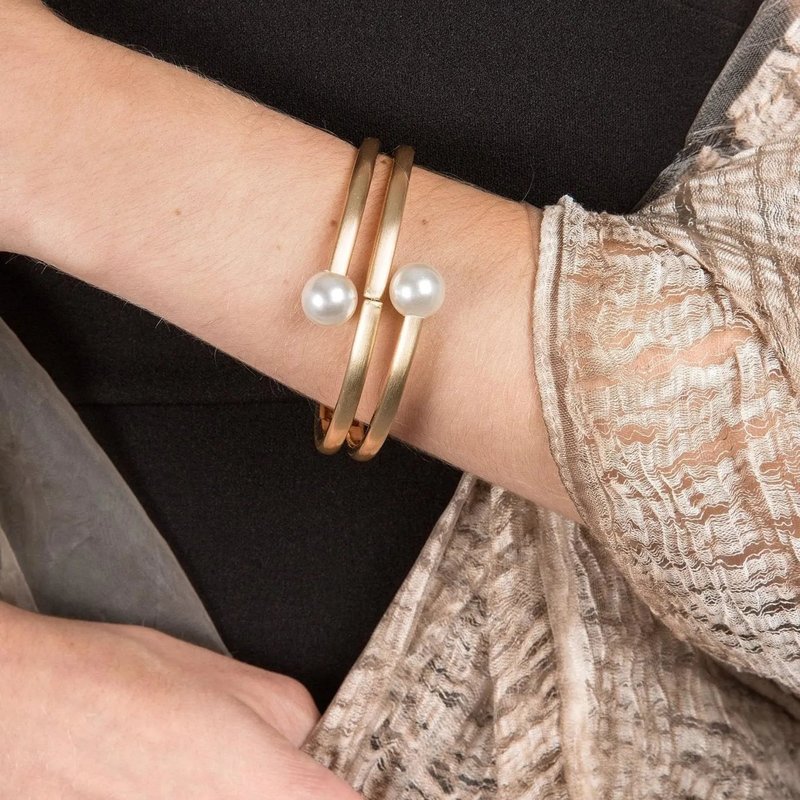 Saachi Style Endless Pearl Bracelet In Gold