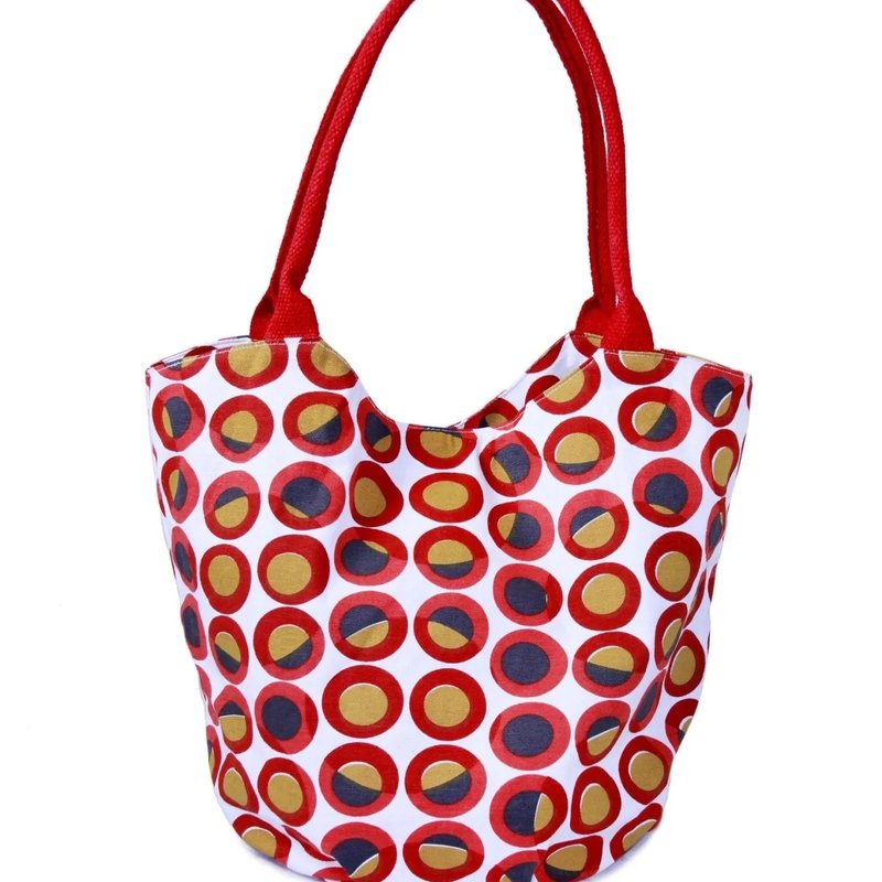 Saachi Style Free Beach Bucket Tote Bag In Red