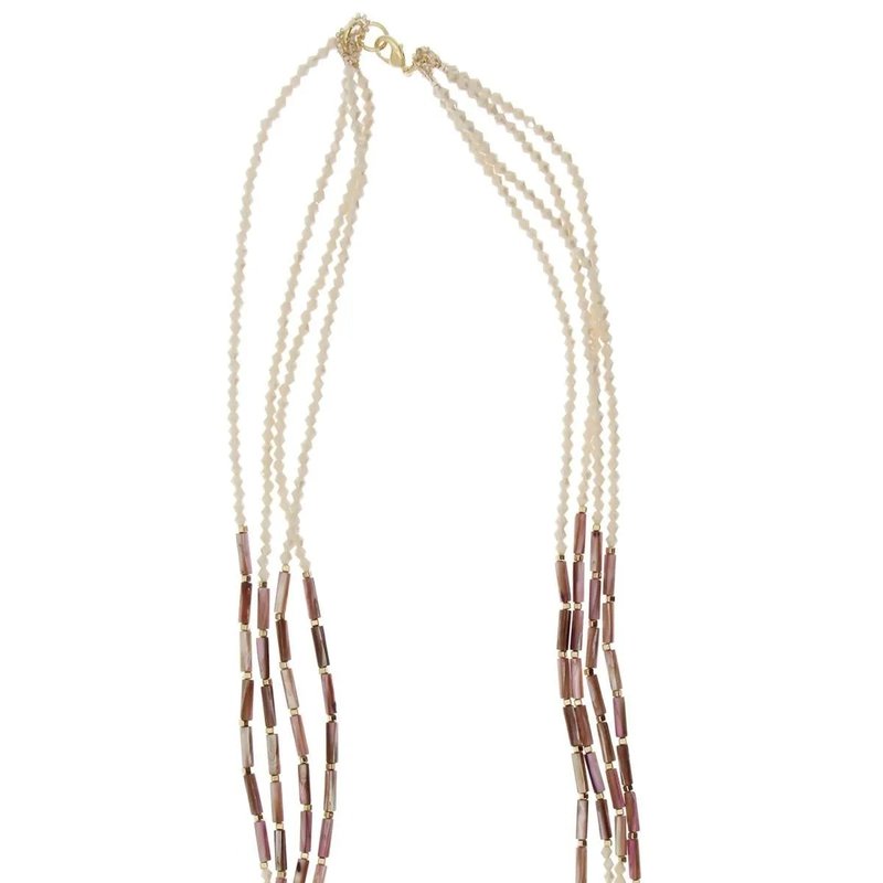 Saachi Style Getaway Multi Strand Long Necklace In Red