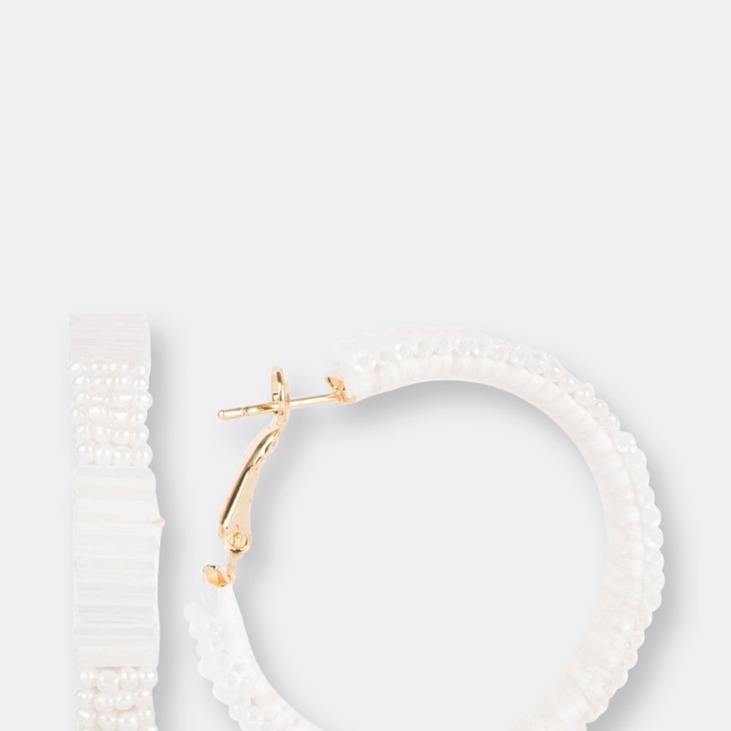 Saachi Style Hang Ten Earring In White
