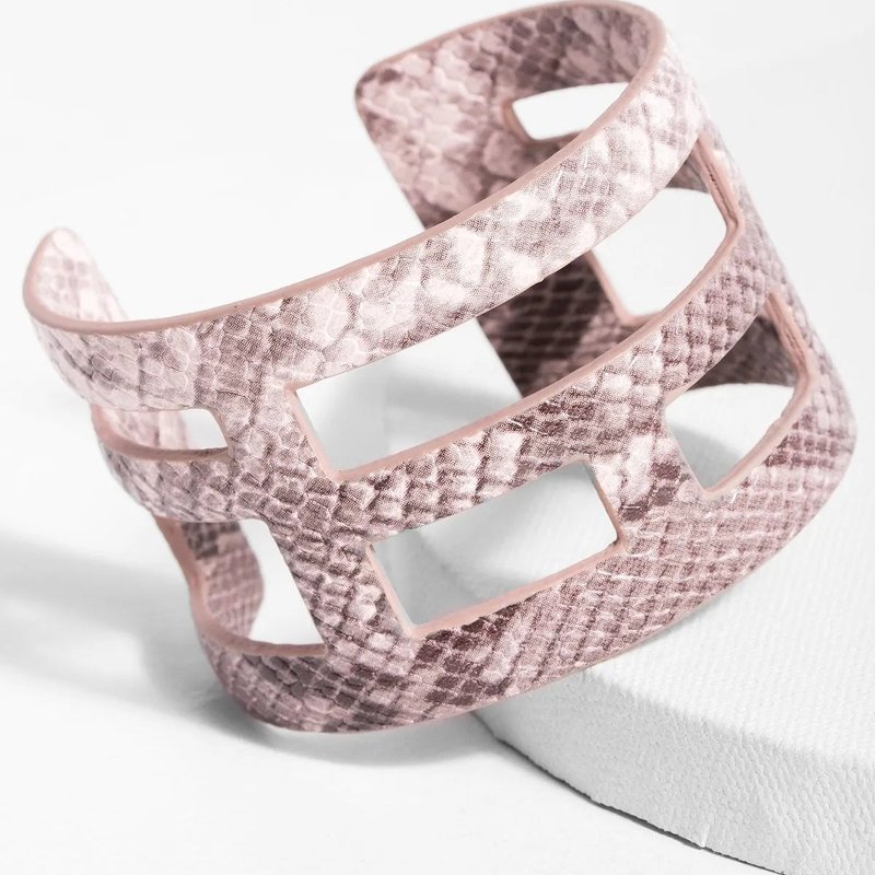 Saachi Style Jaanavar Cuff Bracelet In Pink