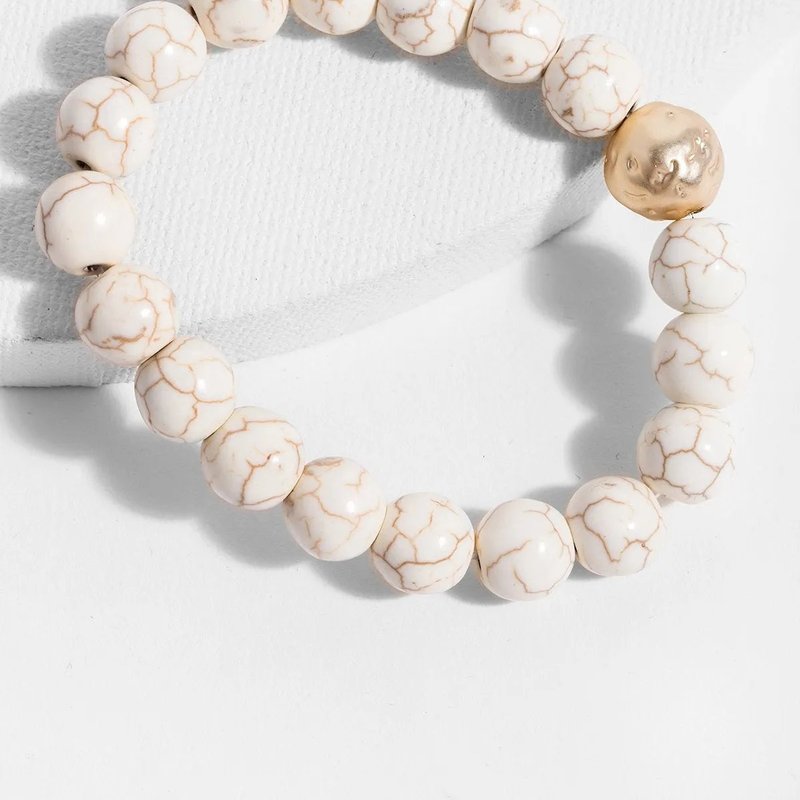 Saachi Style Josephina Stretch Bracelet In White