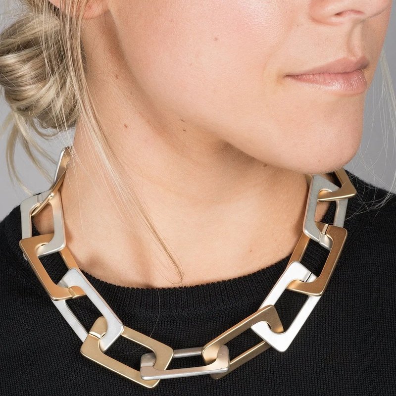 Saachi Style Lexington Chain Necklace In Grey