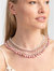 Madame Glass Beaded Collar Chain Necklace With Natural Stone