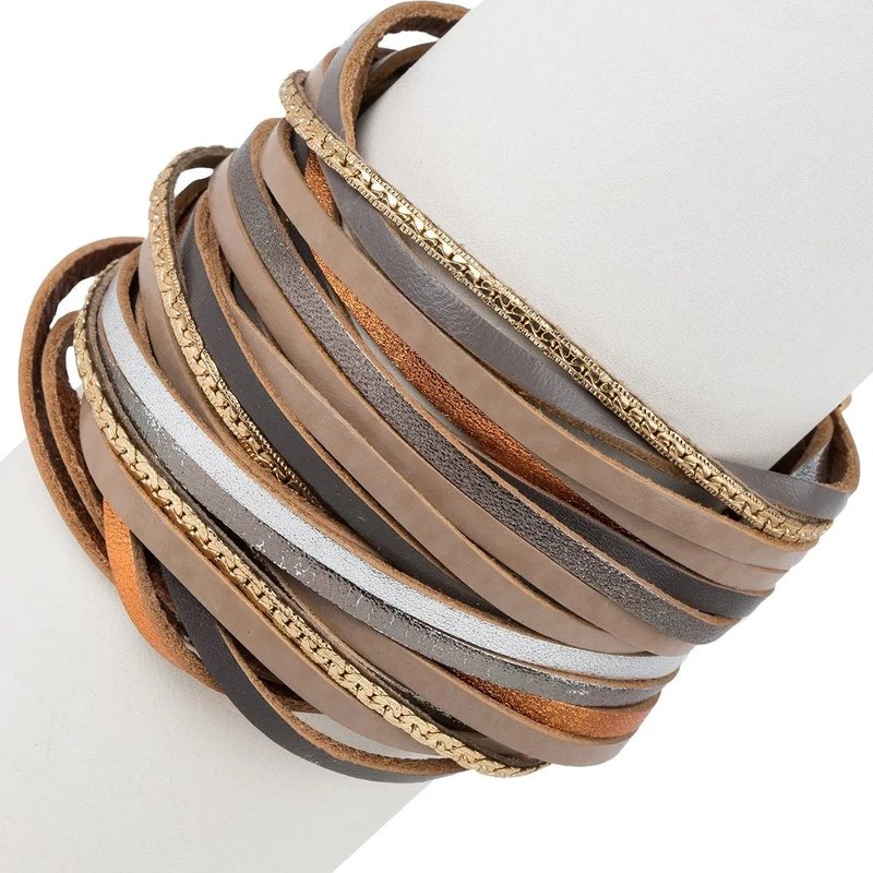Saachi Style On The Line Bracelet In Brown