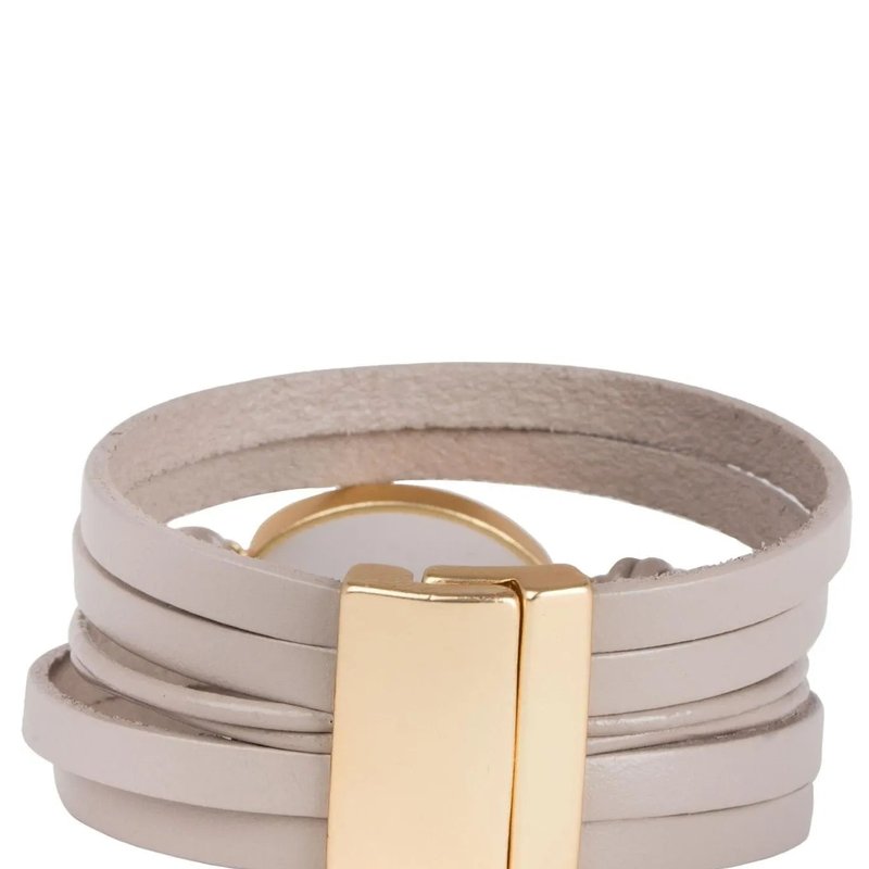 Saachi Style Perfectly Lovely Leather Bracelet In Brown