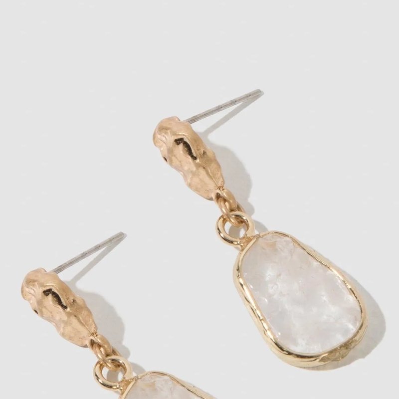 Saachi Style Rosie Drop Earrings In White