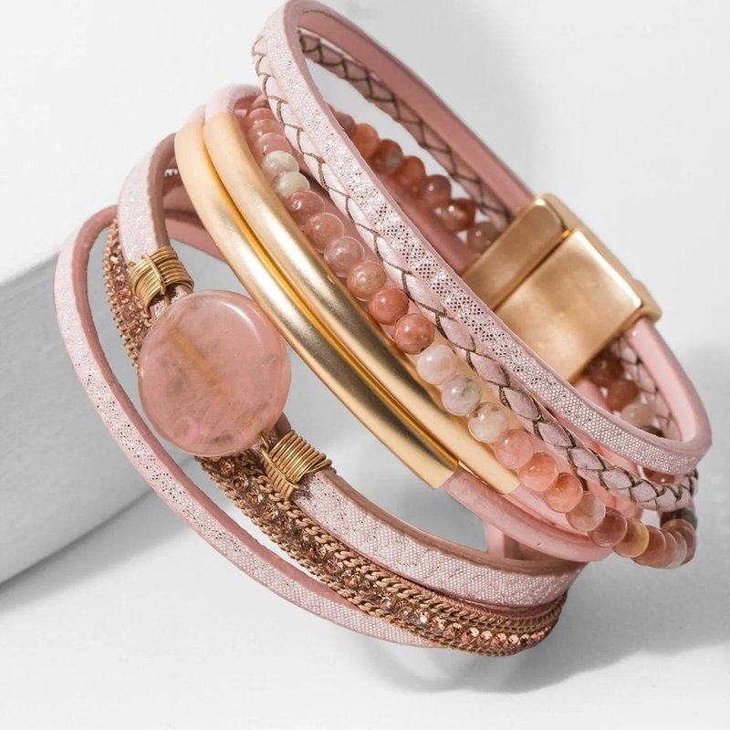 Saachi Style Santa Monica Bracelet In Pink