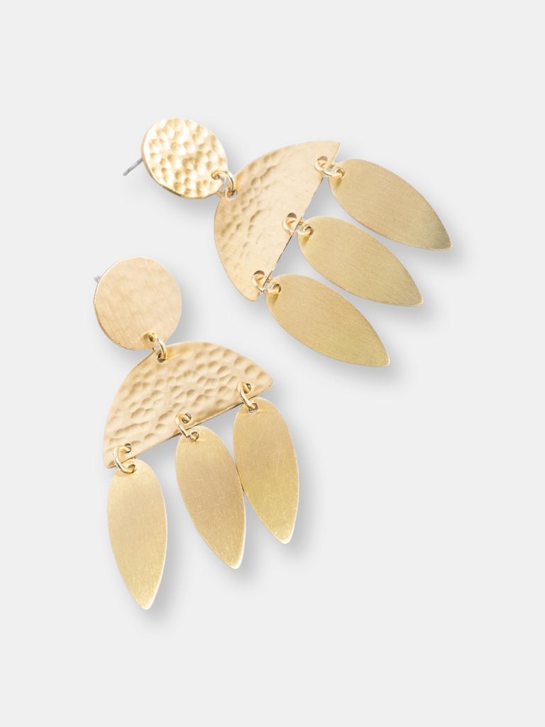 Selene Hammered Earring - Gold