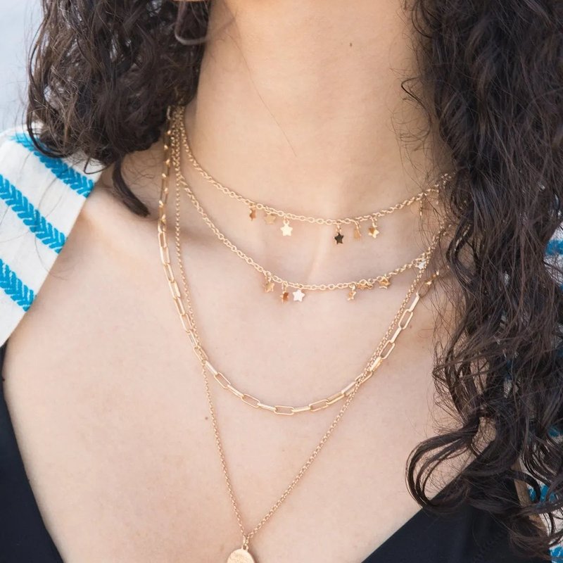 Saachi Style Starletta Layered Necklace In Gold