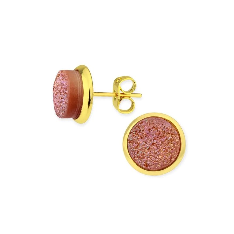 Saachi Style Tiny Druzy Earring In Gold