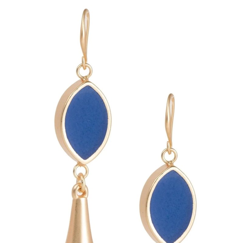 Saachi Style Varsha Statement Earring In Blue