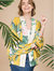 Vintage Floral Cocoon Kimono - Yellow