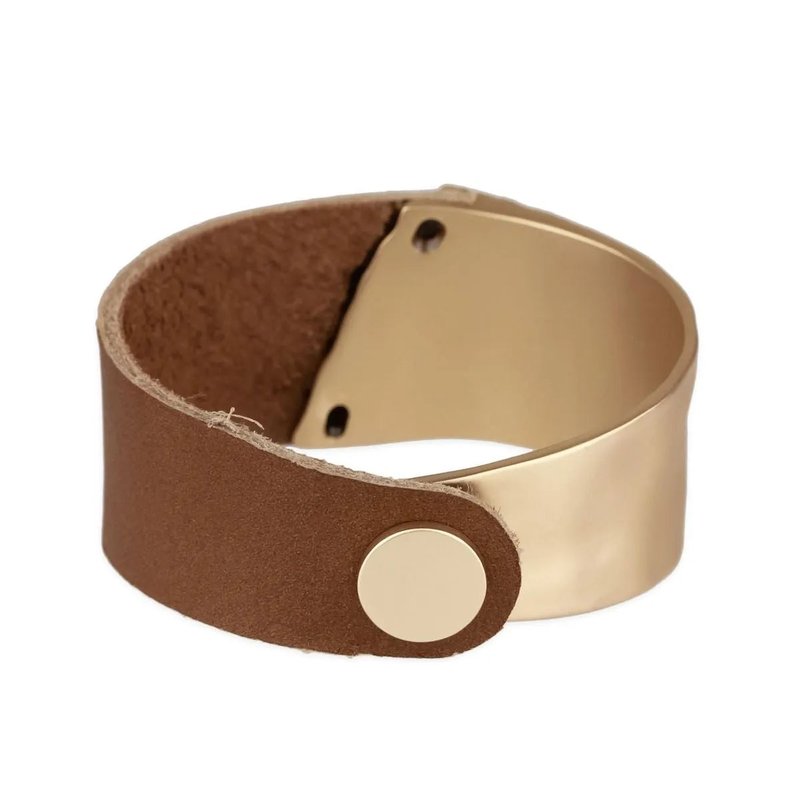 Saachi Style Wild Ways Leather Statement Bracelet In Brown