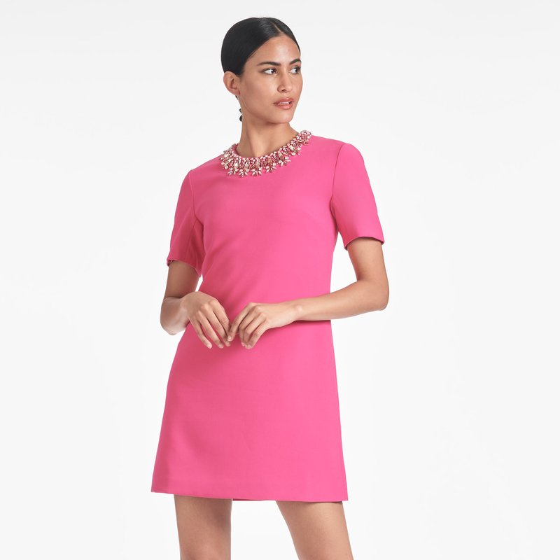 Sachin & Babi Lauren Jewel-embellished Mini Dress In Pink
