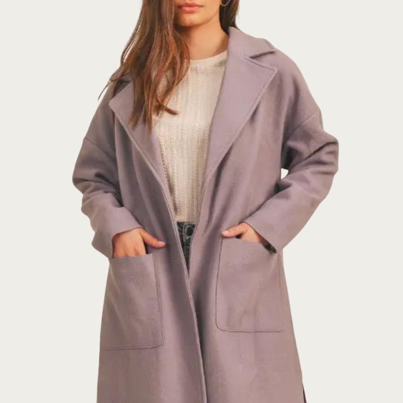 Shop Sadie & Sage All Along Open-front Coat In Lavender In Purple