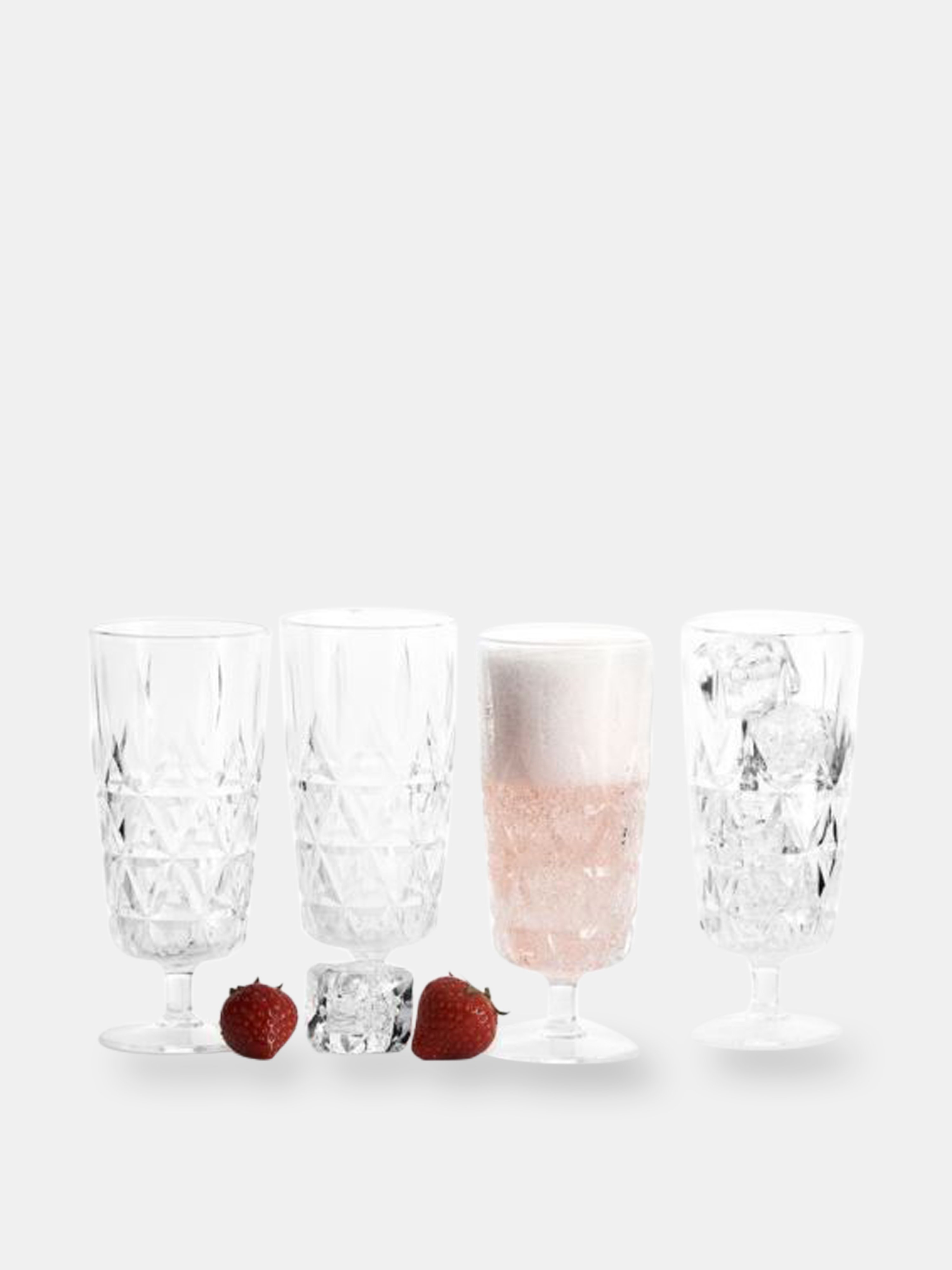 Sagaform Picnic Champagne Glass, 4 Pack
