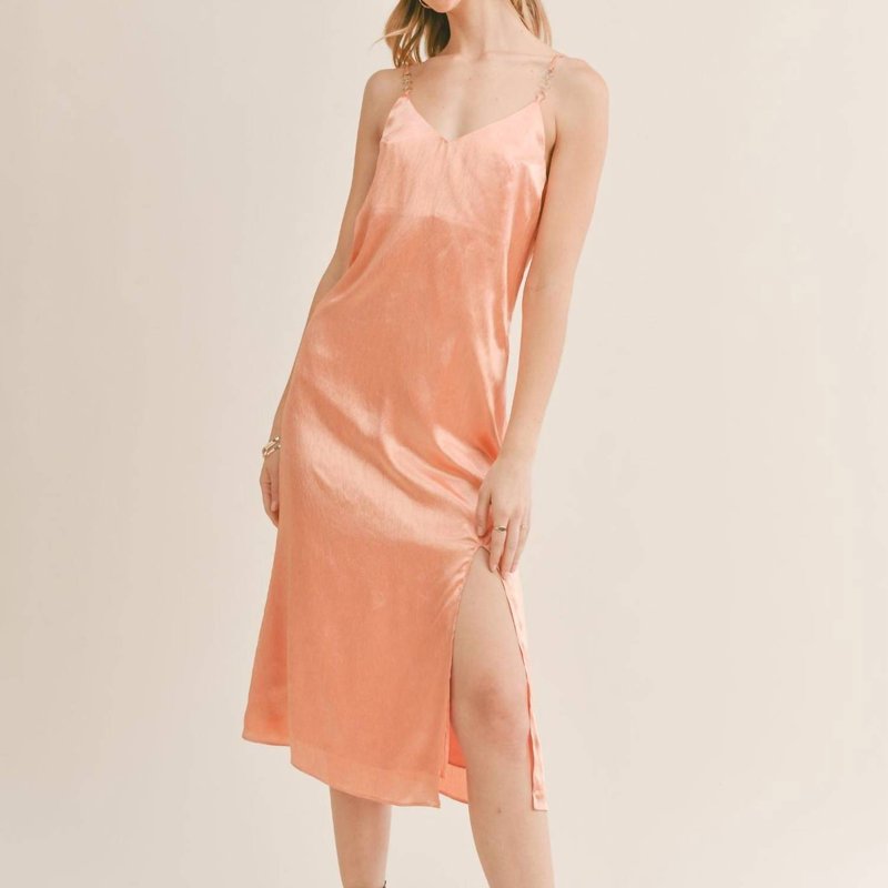 Shop Sage The Label Dahlia Slip Dress In Orange