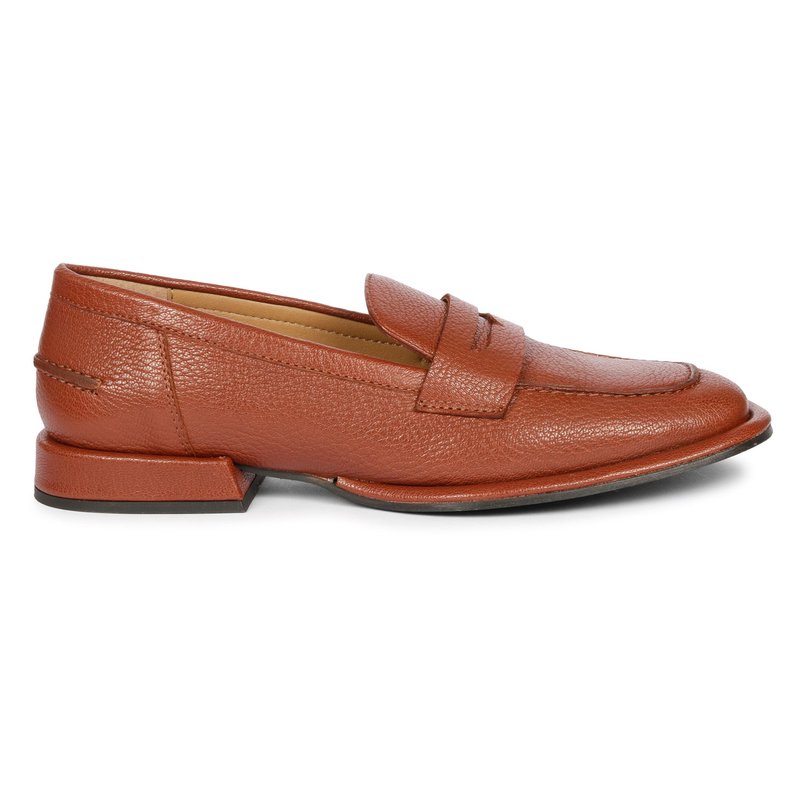 Shop Saint G Carla Cuoio Penny Loafers In Brown