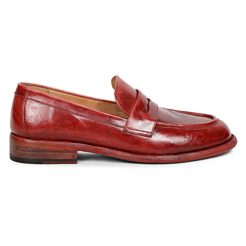 Shop Saint G Micola Scarlett Red Leather Loafers
