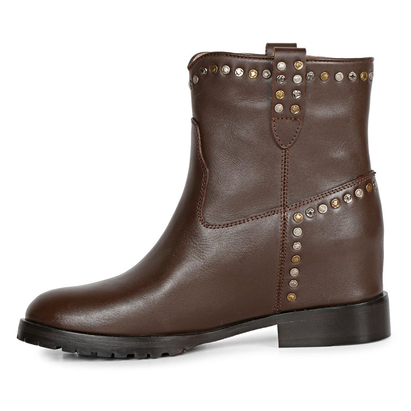 Saint G Noemi Brown Leather Ankle Boots