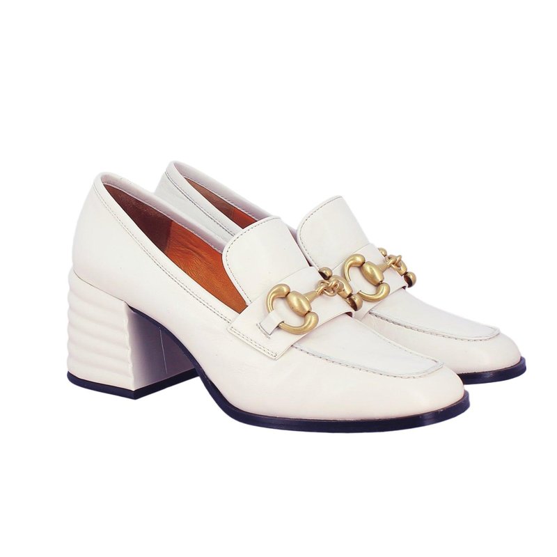 Saint G Valentina Handcrafted Loafer In White