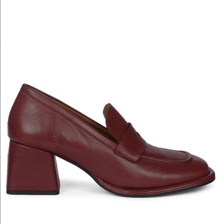 Saint G Viviana Bordo Leather Loafers In Brown