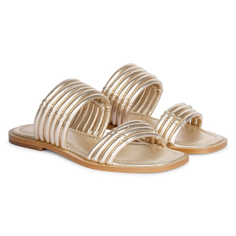 Shop Saint G Zoya Platin Sandals In Gold