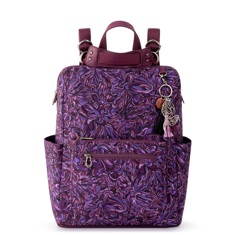 Sakroots Loyola Backpack Shoulder Bag In Purple