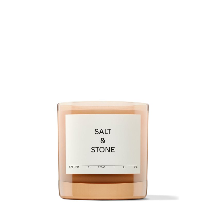Salt & Stone Saffron & Cedar Candle In Neutral