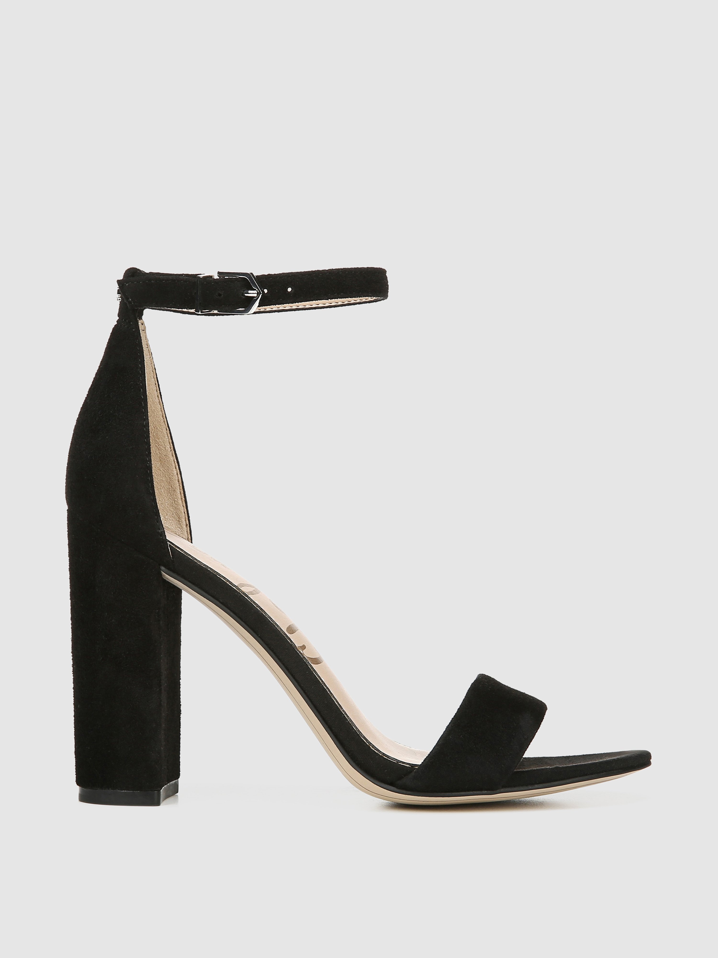 Sam Edelman Women's Yaro Ankle-strap Suede Sandals In Black | ModeSens
