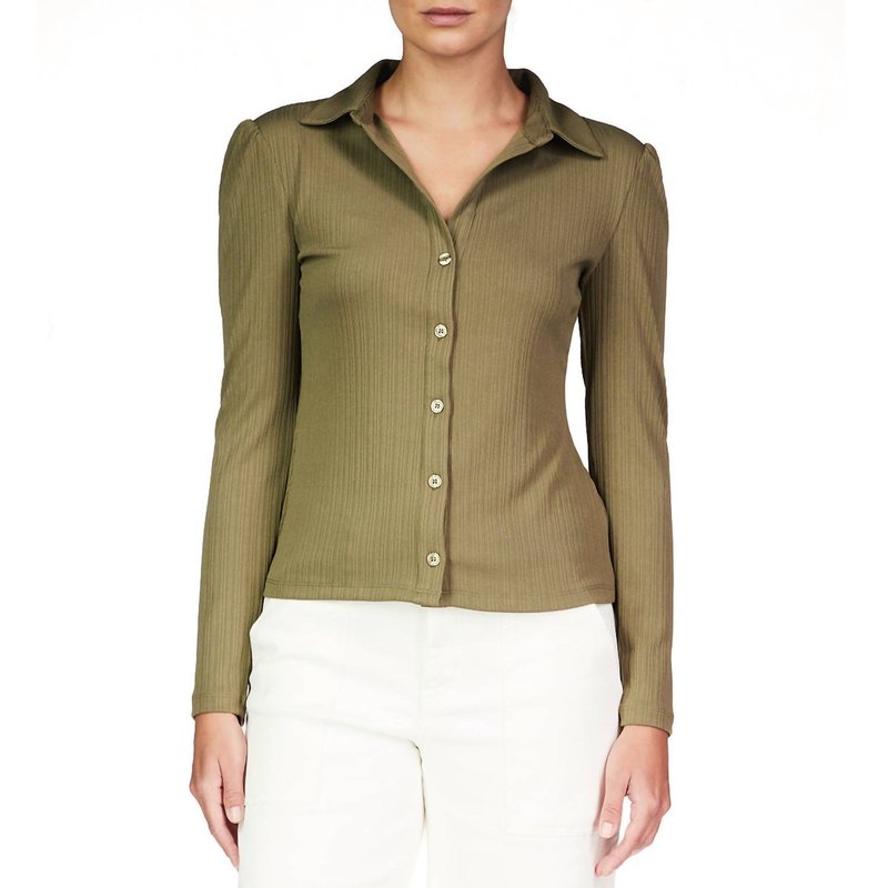 Sanctuary Clothing Candy Knit Shirt In Green