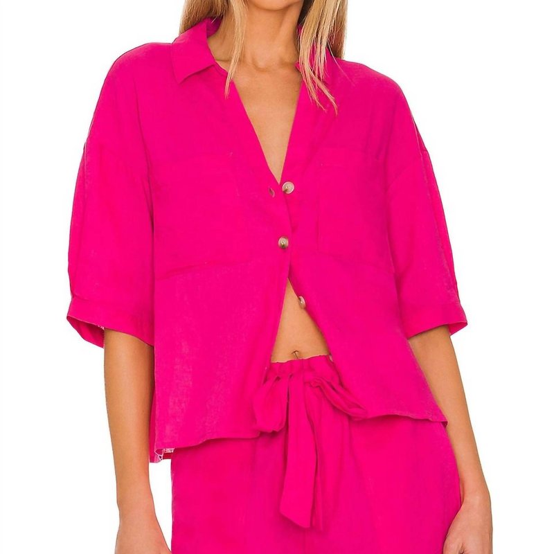 Sanctuary Clothing Easy Pocket Shirt In Pink