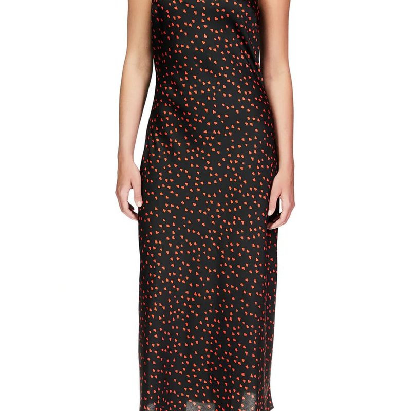 Sanctuary Clothing Heart Printed Slip Dress In Brown