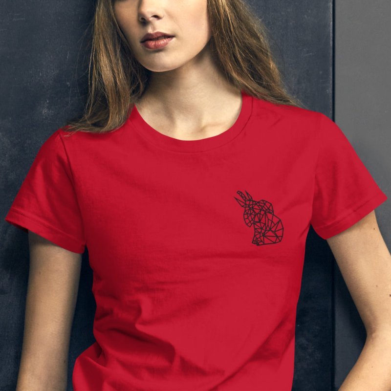 S & B Kruger Short Sleeve T-shirt For Women In Red