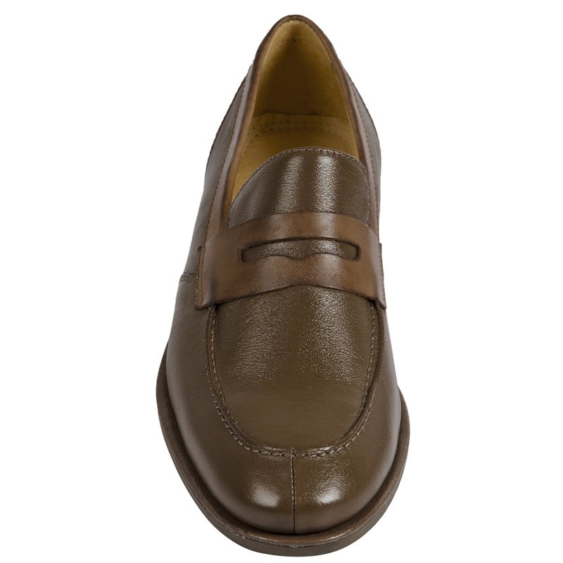 Sandro Moscoloni Abel Mocc Toe Penny Strap Loafers In Brown